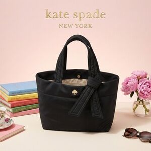Kate Spade Flatiron Hana Nylon Bow Tote Black Medium
